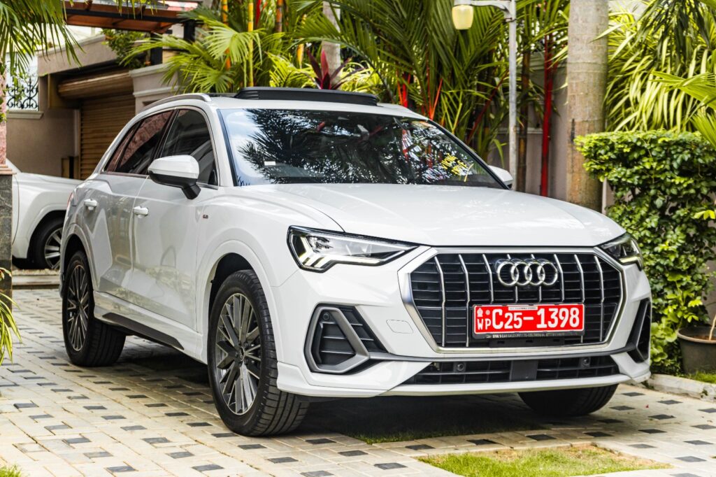 Audi Q3 S Line 2023 White Exterior Front View