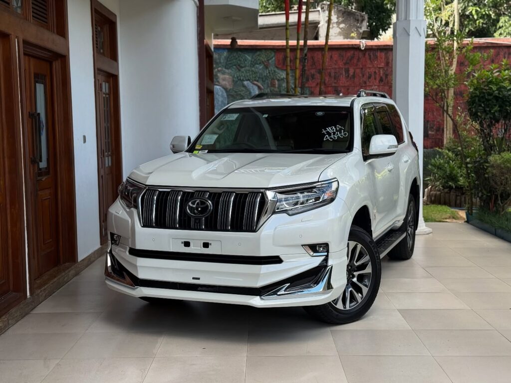 Toyota Land Cruiser Prado TX.L Luxury SUV Pearl White Front View