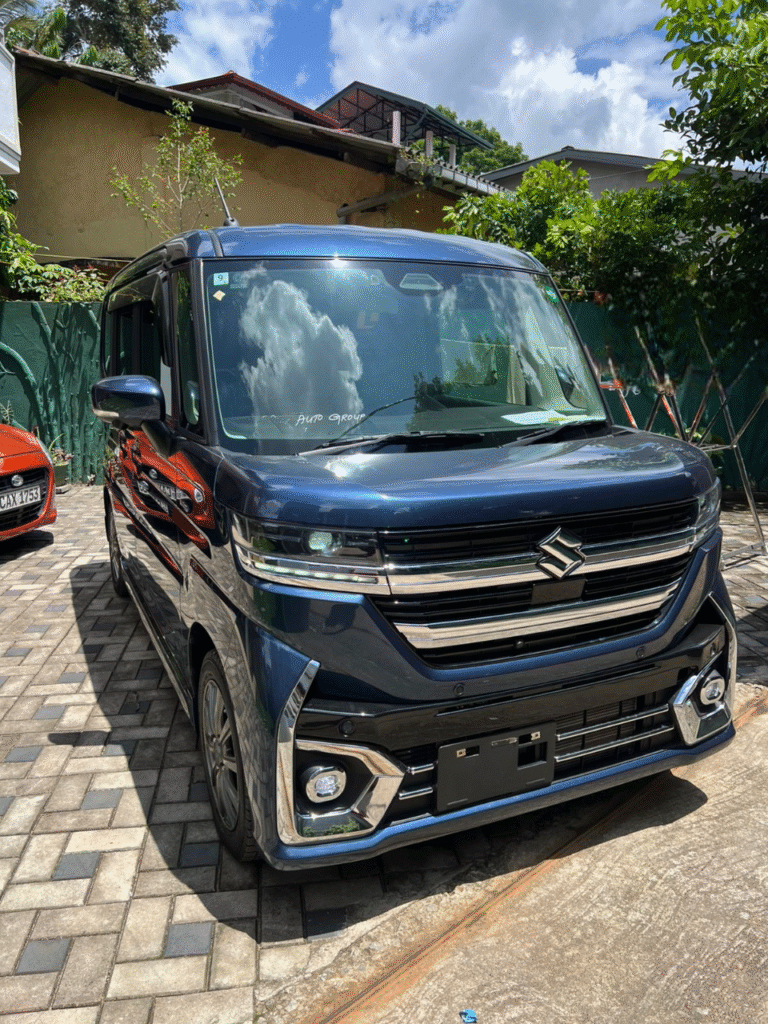 2024 Suzuki Spacia Dark Metallic Blue exterior front view